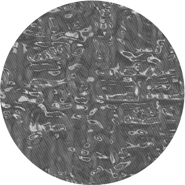 Ahgly Company Tapis de Zone Rond Gris Transitionnel pour Intérieur Lavable à la Machine, 3 Pieds Rond