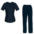 thumbnail image 1 of Women's Scrubs Set Scrub Top and Pants Scrubs Set, 1 of 3