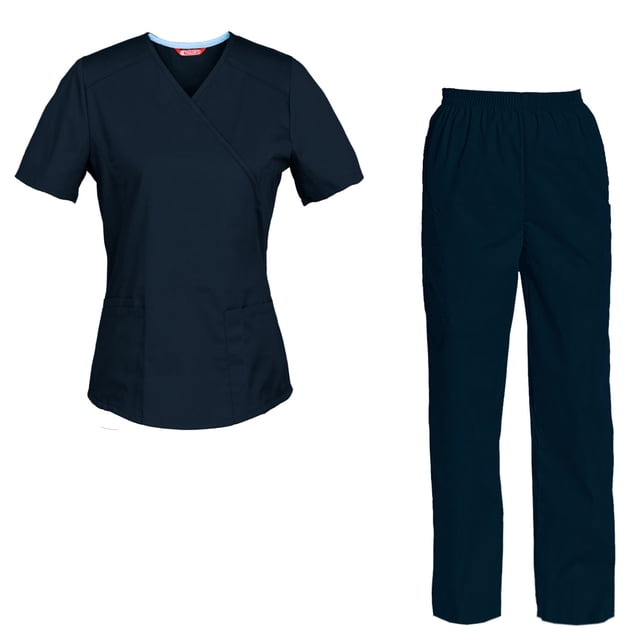 Women's Scrubs Set Scrub Top and Pants Scrubs Set