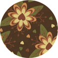thumbnail image 1 of Ahgly Company Machine Washable Indoor Round Transitional Night Red Area Rugs, 4' Round, 1 of 7