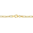 thumbnail image 2 of Miabella 3.5mm Yellow Plated Sterling Silver Fancy Cut Paperclip Link Chain Bracelet, 2 of 4