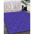 thumbnail image 3 of Ahgly Company Machine Washable Indoor Rectangle Transitional ly Purple Area Rugs, 5' x 8', 3 of 7