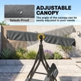 thumbnail image 4 of Outsunny 3-Seat Patio Swing Chair with Adjustable Canopy Grey, 4 of 10