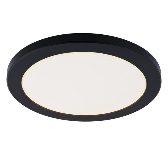 Westinghouse Lighting Plafonnier Noir Encastré à DEL de 12 pouces avec Sélection de la température de couleur