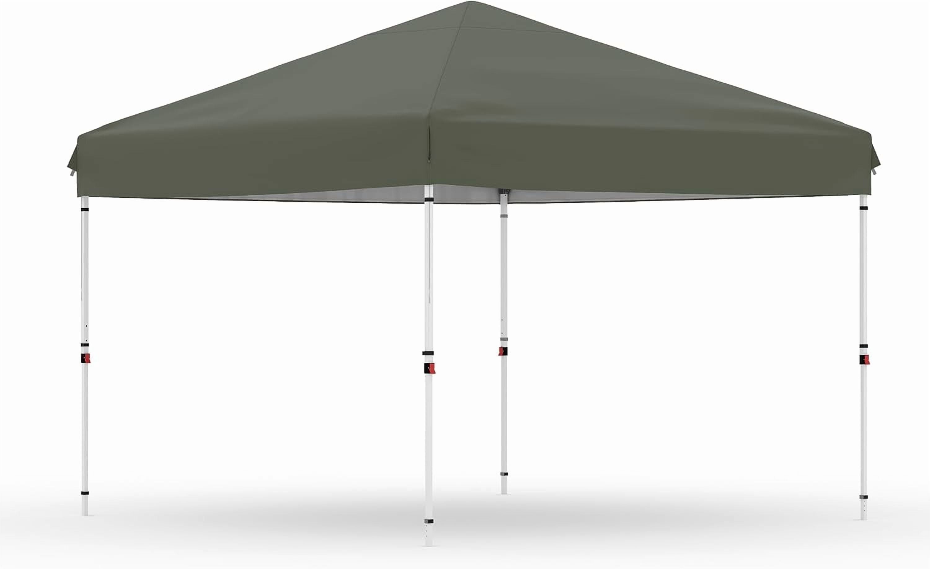 Abri Instantané 10x10 avec Installation à un Bouton - Tente d'Extérieur Robuste avec Sac à Roulettes Portable - 3 Hauteurs Réglables, 4 Sacs de Lest, 8 Piquets et 4 Cordes Hauban Inclus