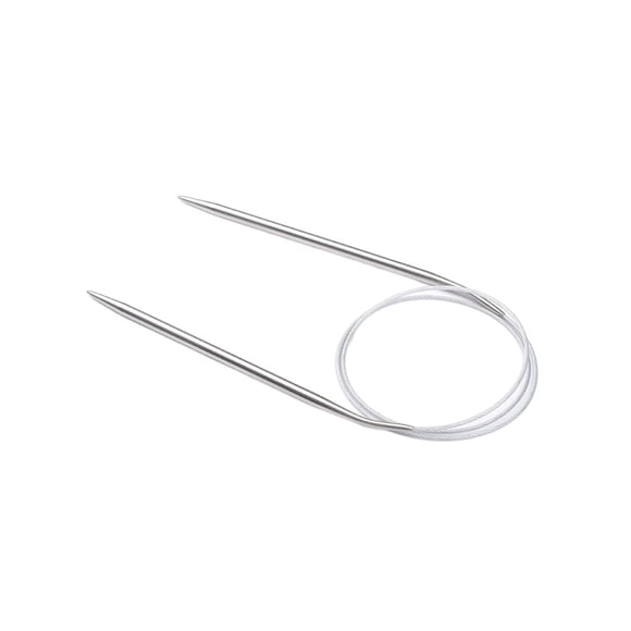 Maoww Aiguilles Circulaires Outils de Broderie Faits à la Main Artisanat Tissage Crochet pour Vêtements Professionnel Double Pointe Aiguille à Coudre Dame Filles 80cm No.8