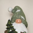 thumbnail image 3 of Temps de vacances 11" décoration Gnome résine de Noël, vert, 1 compte, 3 of 5