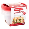 thumbnail image 3 of Rubbermaid TakeAlongs Contenant pour aliments, Carrés profonds, 5,2 tasses, 3 of 7