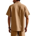 thumbnail image 4 of Maplenight T-Shirts en Coton pour Hommes à Col Rond, Chemises d'Été Décontractées à Manches Courtes, T-Shirts Légers, 4 of 8