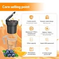 thumbnail image 3 of Graflsoa Portable 15W High-Speed Blender Cup with LED Lights, 470ml Capacity, Type-C Charging, 20000 RPM, 6 Blades, XIP8 Waterproof, Includes Straw, Cleaning Brushes, and USB Cable (Black, Blue,, 3 of 7