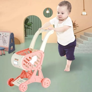 Dadatutu Chariot de Magasinage pour Enfants Jouet de Jeu, Jouet de Chariot de Magasinage pour Enfants Jouet de Supermarché pour Garçon Fille Enfant, Mini Chariot à Main de Supermarché Jouet de Magasinage en Plastique, 16X14X7Inch