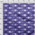 thumbnail image 3 of oneOone Rayon Indigo Blue Fabric Asian Block Fish Craft Projects Decor Fabric Printed By The Yard 56 Inch Wide, 3 of 4