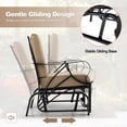 thumbnail image 4 of Gymax Patio Glider Chair Outdoor Metal Glider w/ Seat & Back Cushions Backyard Poolside, 4 of 6