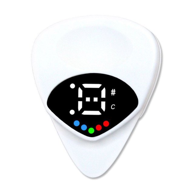 2 In 1 Guitar Tuner and Plectrum High Precision Tuning Comfortable Feel Portable Durable for Guitarists