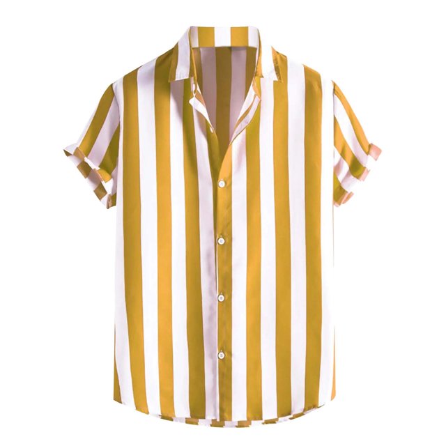 Birdeem Chemises pour Hommes Hommes Décontracté Mode Imprimé Col Rabattu Manches Longues Chemise Respirante Blouse Hauts Manches Courtes Col Rabattu Blouse Chemise