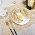 thumbnail image 1 of 6 Pack Rustic Bohemian Gauze Cheese Napkins Ruffle Napkins Soft Cotton Napkins Decorative Cloth Napkins for Wedding Party Home Daily Use, 1 of 6