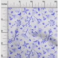 thumbnail image 2 of oneOone Viscose Jersey Blue Fabric Florals Craft Projects Decor Fabric Printed By The Yard 60 Inch Wide, 2 of 4