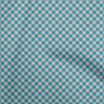 thumbnail image 1 of oneOone Polyester Spandex Teal Blue Fabric Check Craft Projects Decor Fabric Printed By The Yard 56 Inch Wide, 1 of 4