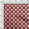 thumbnail image 2 of oneOone Viscose Jersey Maroon Fabric Check Sewing Craft Projects Fabric Prints By Yard 60 Inch Wide, 2 of 4