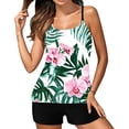 thumbnail image 1 of Weiqiqre Bikini Sets for Women Two Piece Bathing Suits Blouson Tank Top with Boyshorts Tummy Control Modest Swimsuits, 1 of 3