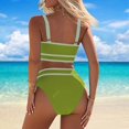 thumbnail image 4 of FAIWAD Womens 2 Piece Swimsuits Sports Color Block Bikini Sets Removable Bra Pad Full Coverage Bathing Suits for Girls, 4 of 5