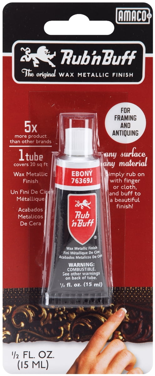 Rub 'n Buff Fini Cire Métallique.5oz-Ébène