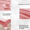 thumbnail image 4 of weibbin Ice Silk Bed Sheet Pillow Case 3 Piece Set And Luxurious Soft Ice Silk Bed Sheet Suitable For All Seasons Cool Ice Silk Fabric Machine Washable, 4 of 8