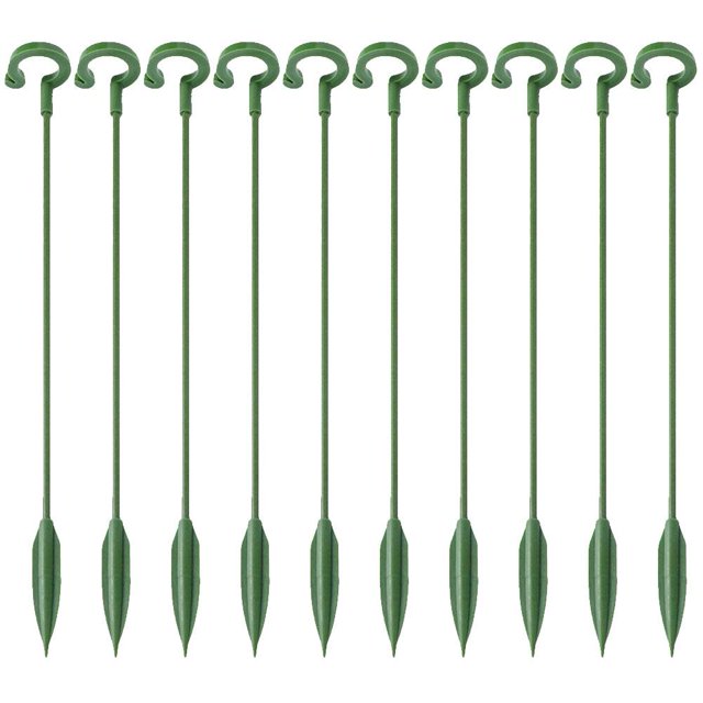 30 Pack Plant Support Stakes, Upgrade Plant Support Garden Stakes, Single with Support Plant Rod Stem Support Flower Cage C2J5