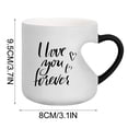 thumbnail image 2 of RKSTN Reveal Mug Heart-Shaped Color Changing Ceramic Mug - 11oz Heart Shape Changing Mugs With Side Heart Print Romantic Heart Handle Mug Romantic Surprise Gift kitchen gadgets, 2 of 6