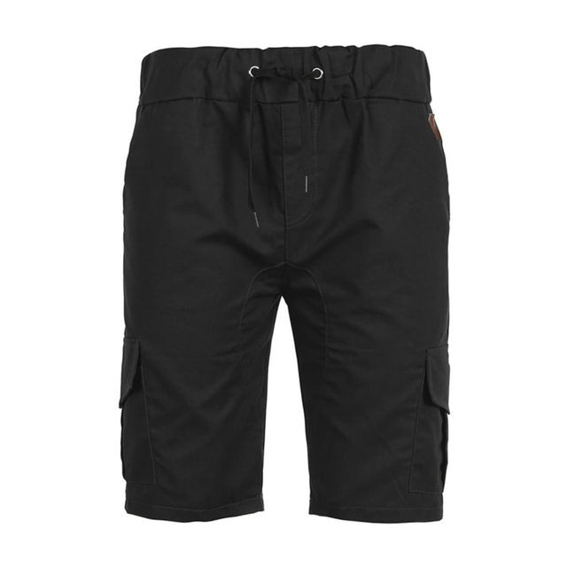 Men‘s Cargo Sports Short Pants Casual Slim Fit Solid Drawstring Elastic Waist Shorts With Pockets
