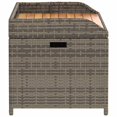 thumbnail image 3 of vidaXL Banc de Rangement Gris 100x50x52 cm en Rotin Poly et Bois d'Acacia, 3 of 5