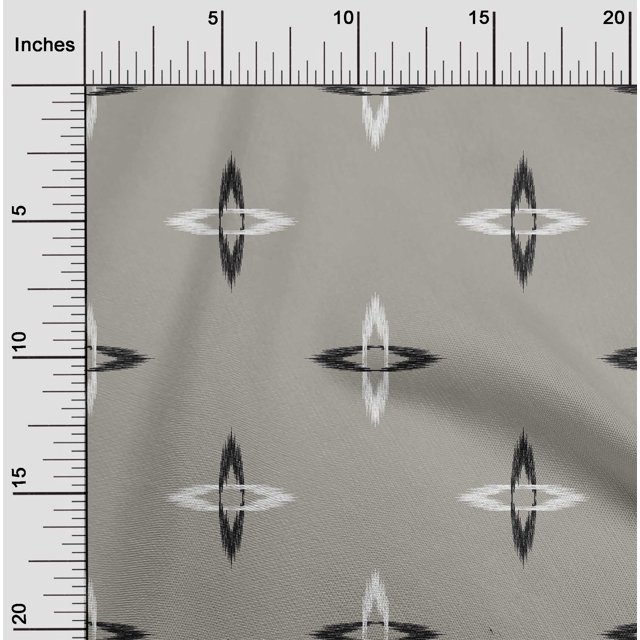 oneOone Cotton Poplin Fabric Arrow Ikat Printed Craft Fabric BTY 56 Inch Wide