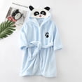 thumbnail image 3 of Hiiyo Toddler Boys Flannel Bathrobe Sleepwear Cartoon Panda Hooded Night-Robe Kids Homewear, 3 of 3