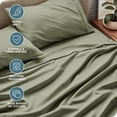 thumbnail image 4 of Bare Home Premium 1800 Collection 4-Piece Bed Sheet Set, Full-XL, Sage, 4 of 10