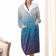 thumbnail image 2 of Erwazi Women Robe Fleece Plush Soft Fuzzy Cozy Warm Lightweight Bathrobe House Long Robe for Women, 2 of 3