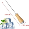 thumbnail image 3 of Knife Cutter Stainless Steel Ice Pick Punch Crusher Icing Wooden Handle Kitchen Tool,Beige Kitchen Cutter, 3 of 4