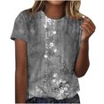 thumbnail image 1 of Birdeem Womens Casual Retro Printed Round Neck Short Sleeved Top, 1 of 4