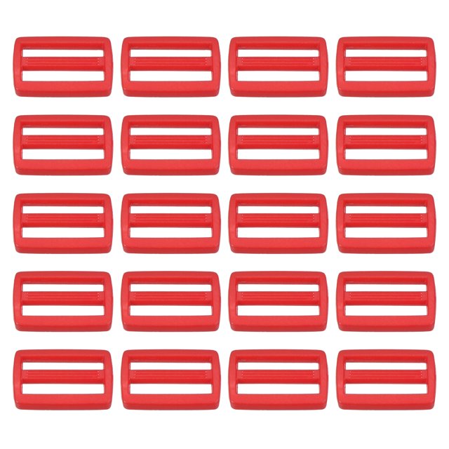 Unique Bargains Boucles de Glissière Tri-Glide Rouge Foncé Sangle de Sangle (Lot de 100)