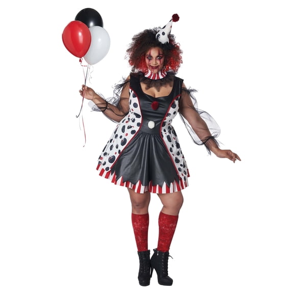 Déguisement Clown Torsadé pour Femme Grande Taille