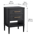 thumbnail image 2 of Better Homes & Gardens Oaklee Nightstand, Charcoal Finish, 2 of 11