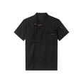 thumbnail image 3 of YUUMIN Unisex Men's Chef Jacket Chef Coat Hotel Kitchen Work Uniform Shirts Restaurant Cook Tops Black Short Sleeve 3XL, 3 of 5