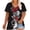 #03Black, variant on yoeyez Trendy Tops for Womens, Womens Plus Size Short Sleeve Blouse V Neck Casual Loose Tops Vintage Fashion Print T-Shrits Trendy Going Out Blouses Limited Time Deals Black 2XL