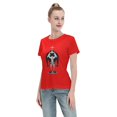 thumbnail image 4 of T-Shirt Basique à Manches Courtes pour Femme une Pièce Grand Ours, 4 of 6