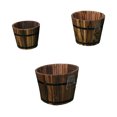 thumbnail image 2 of Shisuyan Baril en Bois Brun 3 Pcs 4.7x3.5x3.9In, 2 of 8