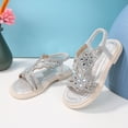thumbnail image 4 of MIASHUI Girls Summer Sandals Princess Bohemian Beach Shoes Kids Rhinestone Sandals,Silver,5-5.5 Years, 4 of 7