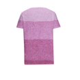 thumbnail image 5 of FAIWAD Women Summer Tops Short Sleeve Irregular V Neck Button T-Shirts Geometric Color Block Print Tees Blouses, 5 of 5