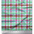 thumbnail image 1 of Soimoi Georgette Viscose Fabric Plaid Check Print Fabric by Yard 42 Inch Wide, 1 of 3