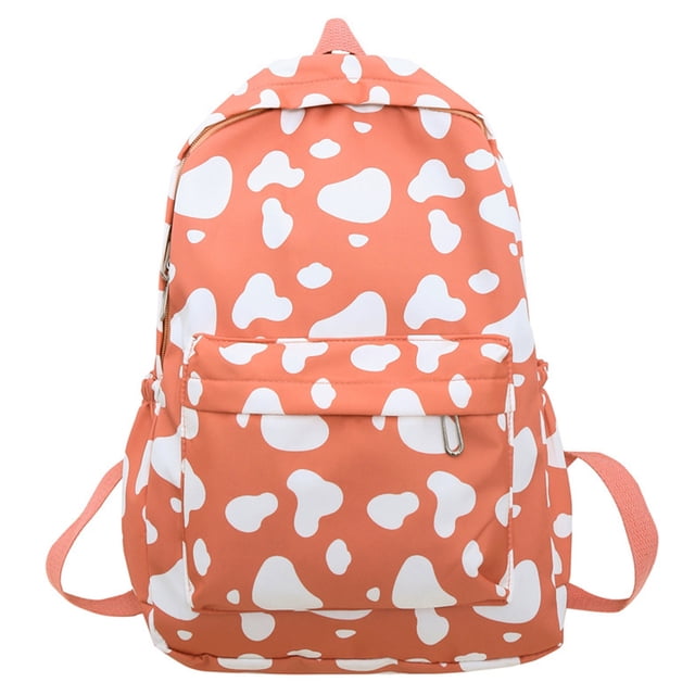 Aihimol Cute Cow Print Backpack Fashionable And Versatile Large Capacity Backpack Small And Fresh Student Backpack Casual Backpack