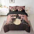 thumbnail image 2 of Drum Kit Bed in a Bag King Size Comforter Set 7 Pieces,Musical Instruments Bedding Sets Modern Rock Sheet Set with Comforter,Pop Music Hip Hop Hipster Bed Set, 2 of 6