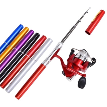 1 Set Pen Fishing Rod Telescopic Non-slip Exquisite Easy to Carry Ice Fishing Pole for Outdoors